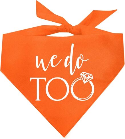 We Do Too Multiple Dogs Engagement/Wedding Announcement Dog Bandana (Black, OS 81) in Saudi Arabia