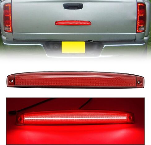 R&F Auto LED Rear Tailgate Light Compatible with 2003 2004 2005 2006 Ram 2500 3500 Rear Center Tailgate Lightbar Smoked Lens OEM # 05086509AA in Kuwait