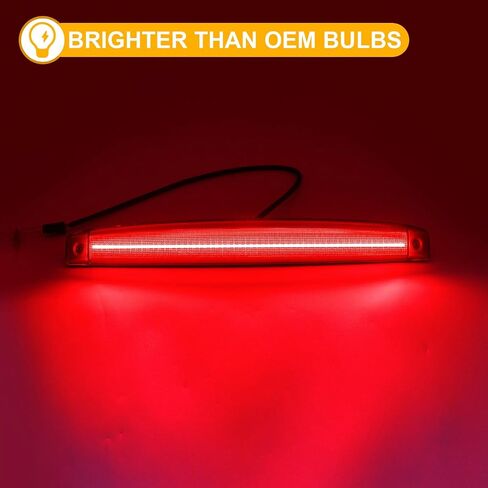 R&F Auto LED Rear Tailgate Light Compatible with 2003 2004 2005 2006 Ram 2500 3500 Rear Center Tailgate Lightbar Smoked Lens OEM # 05086509AA in Kuwait