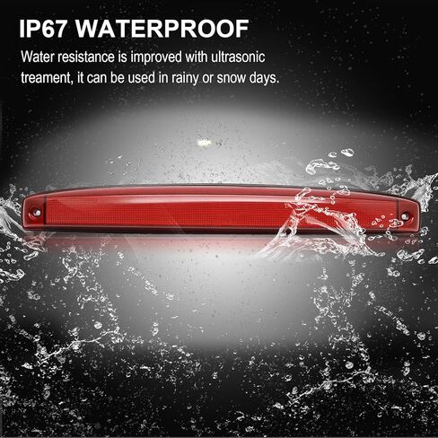 R&F Auto LED Rear Tailgate Light Compatible with 2003 2004 2005 2006 Ram 2500 3500 Rear Center Tailgate Lightbar Smoked Lens OEM # 05086509AA in Kuwait