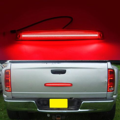 R&F Auto LED Rear Tailgate Light Compatible with 2003 2004 2005 2006 Ram 2500 3500 Rear Center Tailgate Lightbar Smoked Lens OEM # 05086509AA in Kuwait