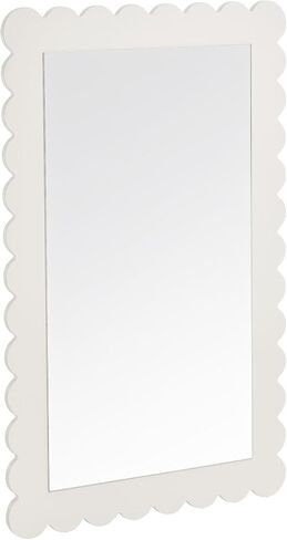 Modway Emmeline Recalloped Rectangle Wall Mirror باللون الأبيض in Kuwait