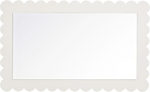 Modway Emmeline Recalloped Rectangle Wall Mirror باللون الأبيض in Kuwait