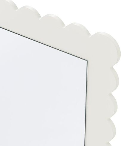 Modway Emmeline Recalloped Rectangle Wall Mirror باللون الأبيض in Kuwait