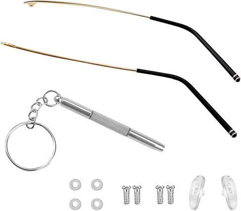 1 Pair Universal Metal Sunglasses Arm Replacement Eyeglass Repair Kit Glasses Replacement Temple for Sunglasses and Eyewear（Black） in Saudi Arabia