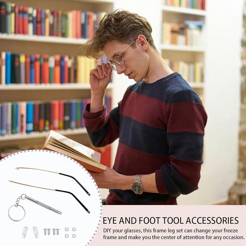 1 Pair Universal Metal Sunglasses Arm Replacement Eyeglass Repair Kit Glasses Replacement Temple for Sunglasses and Eyewear（Black） in Saudi Arabia