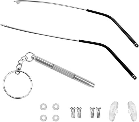 1 Pair Universal Metal Sunglasses Arm Replacement Eyeglass Repair Kit Glasses Replacement Temple for Sunglasses and Eyewear（Black） in Saudi Arabia