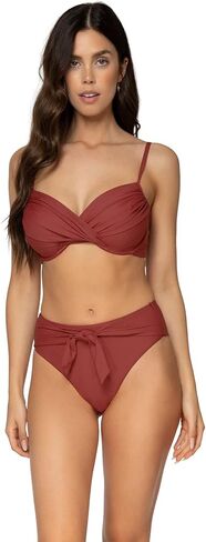 Sunsets Non-Padded Crossroads Swim Top, Tuscan Red, 38E/36F/34G in Saudi Arabia
