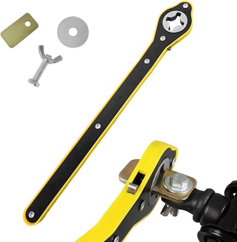 Jack Ratchet Wrench, Car Steel Jack Long Handle Wrench Tool, 360° Rotating Labor-Saving Scissor Jack Wrench with Forward and Reverse Knobs, Universal Car Accessories (With Accessories) in Saudi Arabia