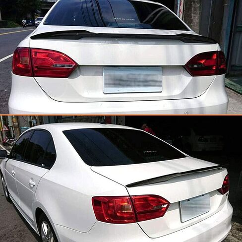 McArcar Kit Spoiler الخلفية المفسد المفسد لفولكس واجن VW Jetta Sedan 2012-2018 ABS Material Glossy Black Car Boot Boot Lid Highkick Wing Wing in Saudi Arabia