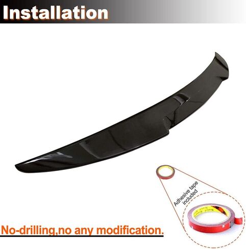 McArcar Kit Spoiler الخلفية المفسد المفسد لفولكس واجن VW Jetta Sedan 2012-2018 ABS Material Glossy Black Car Boot Boot Lid Highkick Wing Wing in Saudi Arabia