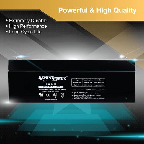 SexentPower® 12 Volt 2.3 AH بطارية قابلة لإعادة الشحن // Exp1223-2 حزمة in Saudi Arabia