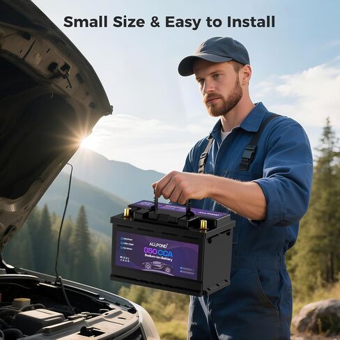 12V 60Ah Car Battery with 850 CCA, Sodium-Ion Starter Battery, IP65 Waterproof, 60% Lighter Than Lead-Acid - Fast Charging 5-6 Hours, All-Temperature Performance in Saudi Arabia