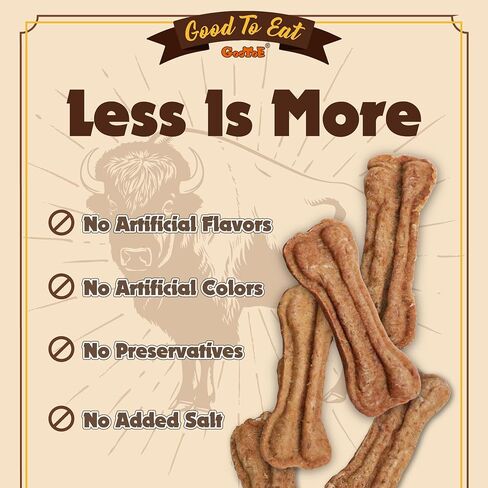 Gootoe Buffalo Dog Treats, Buffalo Bites Stick (Small) 1.5 lb – Natural Low-Fat Chews for Training & Rewards, Limited Ingredient, Resealable Bag, Perfect for Small Dogs & Puppies in Kuwait