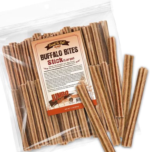 Gootoe Buffalo Dog Treats, Buffalo Bites Stick (Small) 1.5 lb – Natural Low-Fat Chews for Training & Rewards, Limited Ingredient, Resealable Bag, Perfect for Small Dogs & Puppies in Kuwait