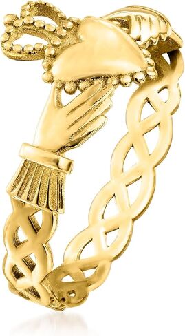 Ross-Simons Italian 14kt Yellow Gold Claddagh Ring in Saudi Arabia