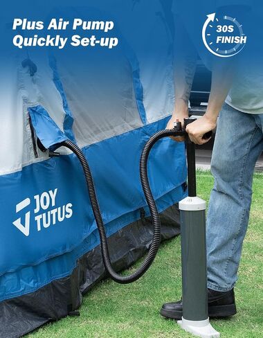 JOYTUTUS Inflatable Truck Bed Tent with Awning, Includes Air Pump for Quick 1 Min Setup, Dual-use Pickup Tent or Camping Tent for 2 Person, 5.5'-6' Truck Tent with Waterproof Roof Shade and 3 Windows in Saudi Arabia