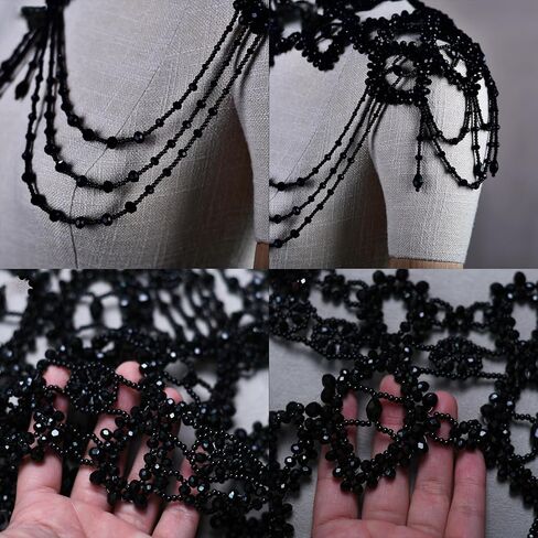 Elegant Women Shawl Multi Layer Beaded Shoulder Chain Tassels Necklace Banquet Dress Bridal Accessories For Event in Kuwait