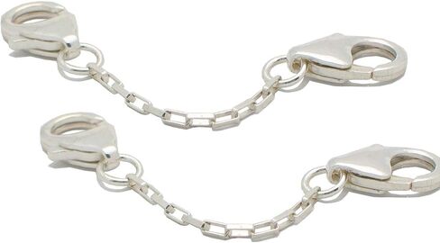 Sterling Silver Necklace Extender Chain 2" (2 Pairs) in Kuwait