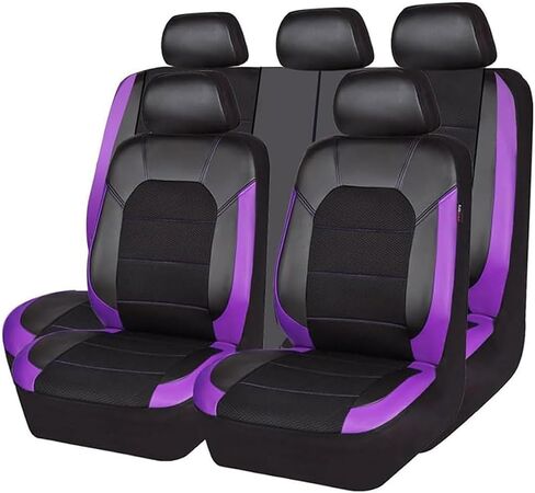 Car Seat Cover for Toyota Highlander I 2000-2003 2004 2005 2006 2007, Leather Waterproof Breathable Seat Covers Full Set Seat Protector Car Seat Accessories,Grey in Saudi Arabia