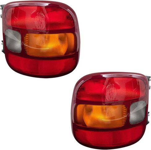 Brock Replacement Driver and Passenger Set Tail Lights Compatible with 1999-2003 Silverado Sierra 1500 Stepside Pickup Truck 19169012 19169013 in Saudi Arabia
