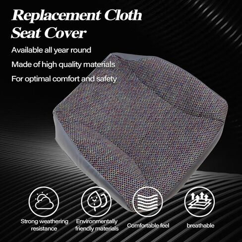 Secosautoparts رمادي السائق الجانبي السفلي غطاء المقعد غطاء القماش متوافق مع دودج رام 1500 2500 3500 4500 5500 1998 1999 2000 2001 2002 in Saudi Arabia