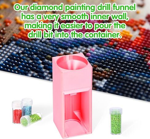 Diamond Painting Organizer,Diamond Painting Drill Funnel for Round Containers,Portable Diamond Art Funnel for Easy Transfer, Diamond Painting Accessories (Violet) in Kuwait