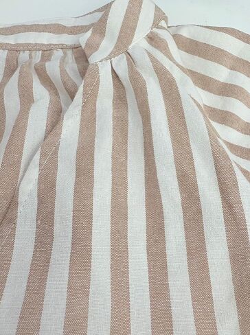 CHARTOU Women Summer Striped Beach Vacation Mini Dress 3/4 Sleeve Boho Chic Outfits Tunic Shift Dress in Saudi Arabia