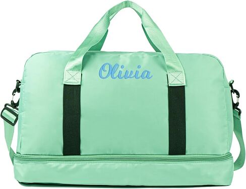 Duffle Bag for Women Girls Personalized Overnight Weekender Duffle with Name, Custom Honeymoon Travel Bag for Wedding - Waterproof & Trolley Case Sleeve，Embroidered Bridesmaid Proposal Bag in Saudi Arabia