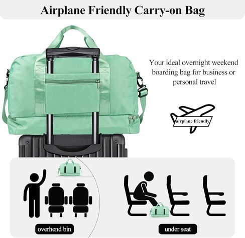 Duffle Bag for Women Girls Personalized Overnight Weekender Duffle with Name, Custom Honeymoon Travel Bag for Wedding - Waterproof & Trolley Case Sleeve，Embroidered Bridesmaid Proposal Bag in Saudi Arabia