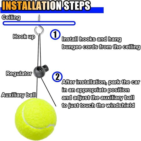 قطعتان من كرة مساعدة ركن السيارة في المرآب، نظام دليل كرة ركن السيارة، كرة مساعدة في ركن السيارة قابلة للسحب، مساعد ركن السيارة مع حل مساعدة مستشعر الكرة، سدادة سيارة مثالية للمركبات in Kuwait