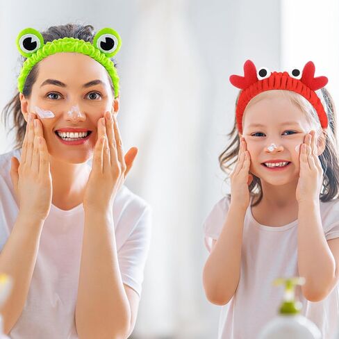 4pcs على الوجه غسل عصابة لطيف ، عصابة سبا ناعمة لغسل الوجه ، مرنة المرن مرنة السلطعون السلطعون فرقة الرأس ، وعصابات الكرتون مكياج ملحقات الشعر الإبداعية للسبا ، والعناية بالبشرة ، والمكياج in Saudi Arabia