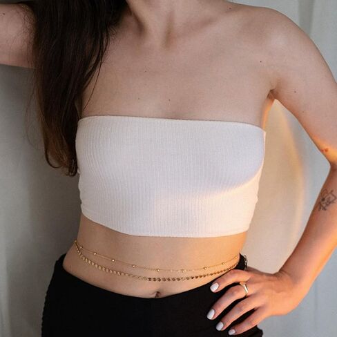 Gold Double Layer Waist Chains for Women Gold Waist Beads Chain Belly Belt Body Chains Fine chain Adjustable Sexy Beach Bikini Body Jewelry in Kuwait