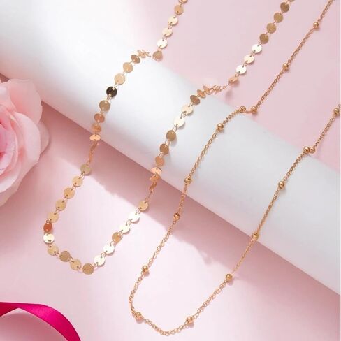 Gold Double Layer Waist Chains for Women Gold Waist Beads Chain Belly Belt Body Chains Fine chain Adjustable Sexy Beach Bikini Body Jewelry in Kuwait