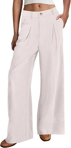 ANRABESS Wide Leg Palazzo Pants for Women High Waisted Business Casual Loose Dress Pant Work Office Slacks Trouser Outfits in Saudi Arabia