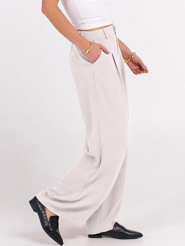 ANRABESS Wide Leg Palazzo Pants for Women High Waisted Business Casual Loose Dress Pant Work Office Slacks Trouser Outfits in Saudi Arabia