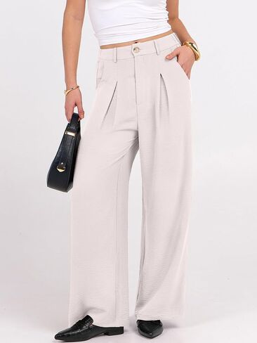 ANRABESS Wide Leg Palazzo Pants for Women High Waisted Business Casual Loose Dress Pant Work Office Slacks Trouser Outfits in Saudi Arabia