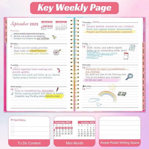2025 Planner for Women - Weekly and Monthly Planner 2025-2026, June 2025 - Aug 2026, Daily Academic Calendar Planner Book, with Inner Pocket Gift Box, Perfect for Office Home School- A5 (6.1" x 8.3") in Kuwait