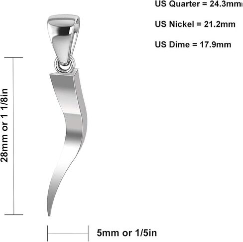 US Jewels 925 Sterling Silver Triangular Pendant ، 28 مم in Saudi Arabia
