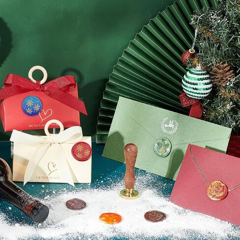 CRASPIRE Snake Wax Seal Stamp Moon Phase Star Retro Sealing Wax Stamp 25mm Removable Brass Head with Rosewood Handle for DIY Scrapbooking Invitation Wrap Envelopes Wine Packages in Saudi Arabia