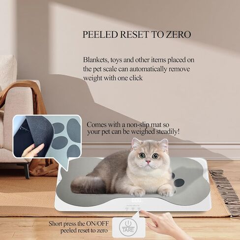 Digital Pet Scale for Small-Medium Dogs/Large Cat, Measuring Range: 0.45lbs-220lbs, Not Suitable for Large Dogs in Saudi Arabia