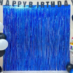4 Pack Large Rainbow Foil Fringe Curtain-13.2x6.6ft Rainbow Tinsel Streamers Backdrop, Fuller-Effect Colorful Photo Backdrop for Birthday Decorations, Rainbow Party, Back to School, Photo Booth Props in Saudi Arabia