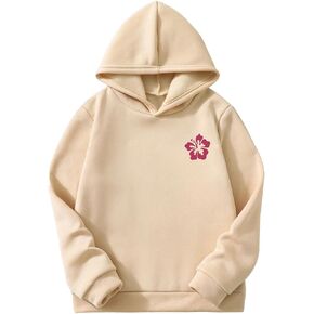 SweatyRocks Girl's Letter Graphic Hoodie Long Sleeve Thermal Hooded Cute Pullover Tops in Saudi Arabia