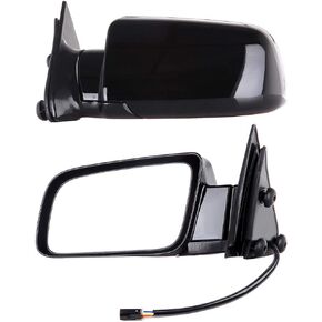 OCPTY Black Left Side And Right Side Mirrors Fit For 1988-1999 For Chevy C1500 Smooth Mirror Glass Manual Fold Non-Heated in Saudi Arabia