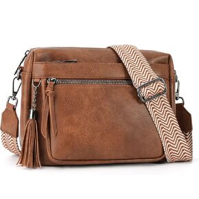 أكياس Meitrue Crossbody للنساء ، محفظة Crossbody Leather Leather Leather Leady Multi Counter Counter Bass مع شرابة in Kuwait
