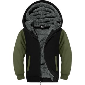 V VALANCH الأولاد هوديي زمم الصوف مبطن سترة دافئة شيربا مقنعين بلوزات للبنين بنات 6-15 سنة in Kuwait