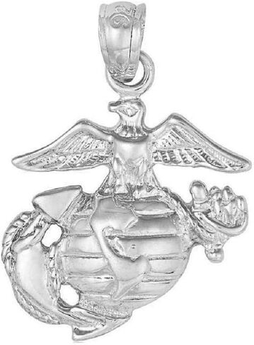 Sterling Silver Eagle ، Globe ، مرساة سحر/قلادة ، مصنوعة في الولايات المتحدة الأمريكية in Kuwait