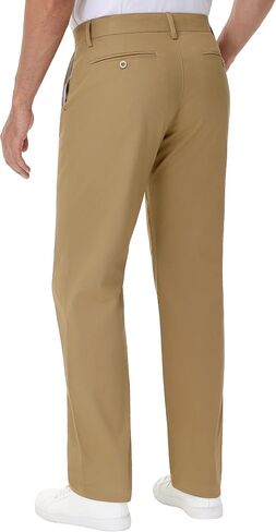 JWM Men's 30" 32" Stretch Chino Khaki Pants - Comfy Business Dress Casual Work Trousers Slacks Polo Pant with Zipper Pocket in Kuwait