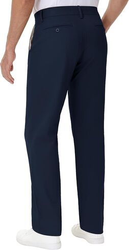 JWM Men's 30" 32" Stretch Chino Khaki Pants - Comfy Business Dress Casual Work Trousers Slacks Polo Pant with Zipper Pocket in Kuwait