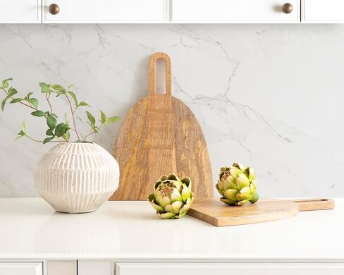 Kate and Laurel Staven Transitional Two-Piece Serving Boards Set, 7 x 22 and 14 x 18, Black, Modern Food-Safe Charcuterie Boards with Solid Mango Construction for Use as Kitchen Countertop Décor in Saudi Arabia